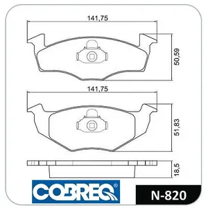 Pastillas de freno delanteras - VOLKS. POLO-GOLF/SEAT CORDOBA 90/99