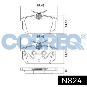 Pastillas de freno traseras - ALFA ROMEO -145 (Con Alambre) 96/à