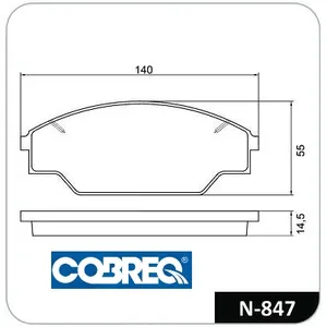 Pastillas de freno delanteras - TOYOTA HILUX PICK UP 4X4-HILUX PICK UP 90/94
