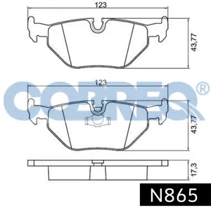 Pastillas de freno traseras - BMW SERIE 3/PEUGEOT 806 VAN/CITROEN/JAGUAR 82/