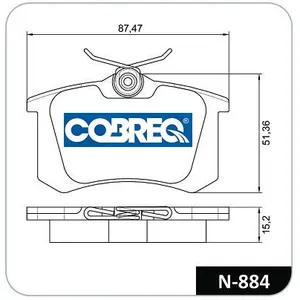 Pastillas de freno traseras - PEUGEOT 306--405/ SEAT IBIZA/ VOLKS./AUDI 90/ VW-TCROSS