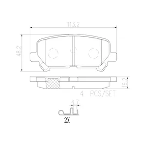 Pastillas de freno traseras - ACURA -MDX/CHEVROLET TRAIBLAZER 2,8 LTZ 2012/..