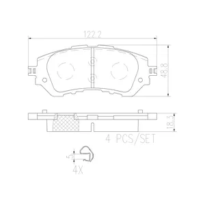 Pastillas de freno delanteras - TOYOTA YARIS 1.5 ( Tailandes ) 2013 ->